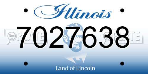 7027638 Illinois License Plate