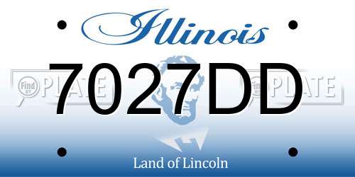 7027DD Illinois License Plate