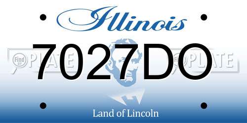 7027DO Illinois License Plate