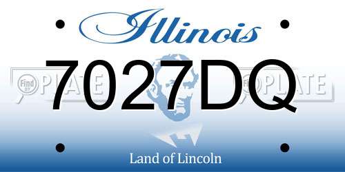 7027DQ Illinois License Plate