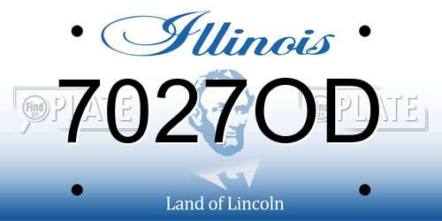 7027OD Illinois License Plate