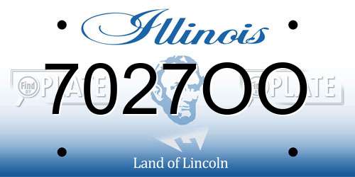 7027OO Illinois License Plate