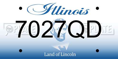 7027QD Illinois License Plate