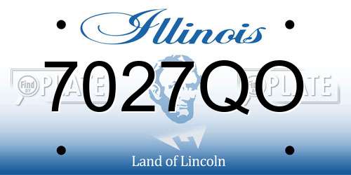 7027QO Illinois License Plate