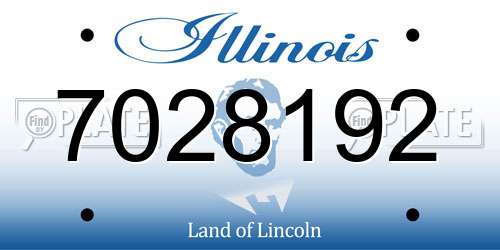 7028192 Illinois License Plate