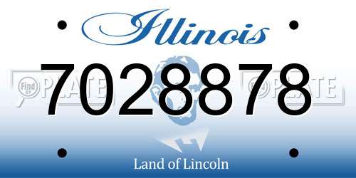 7028878 Illinois License Plate
