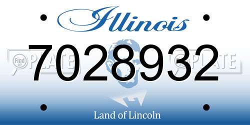 7028932 Illinois License Plate