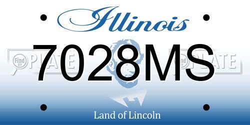 7028MS Illinois License Plate