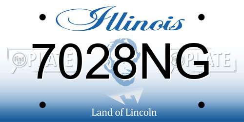 7028NG Illinois License Plate