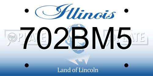 702BM5 Illinois License Plate