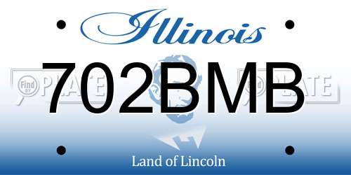 702BMB Illinois License Plate