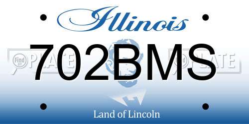 702BMS Illinois License Plate