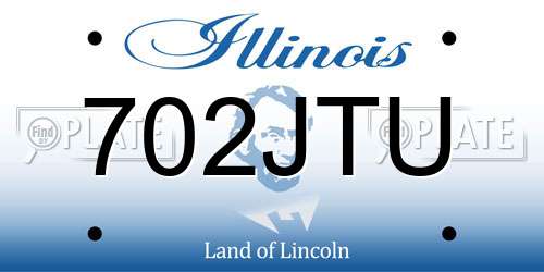 702JTU Illinois License Plate