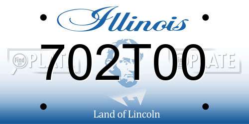 702T00 Illinois License Plate