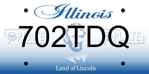702TDQ Illinois License Plate