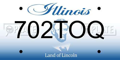 702TOQ Illinois License Plate
