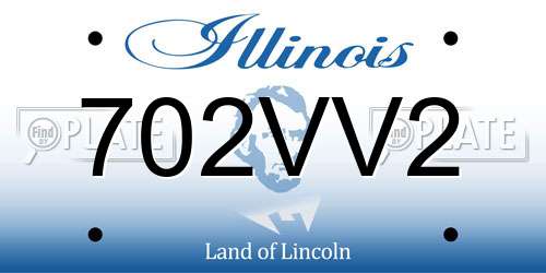 702VV2 Illinois License Plate