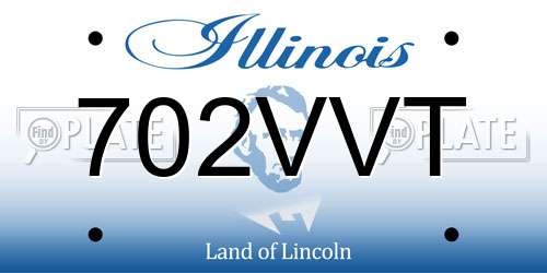 702VVT Illinois License Plate