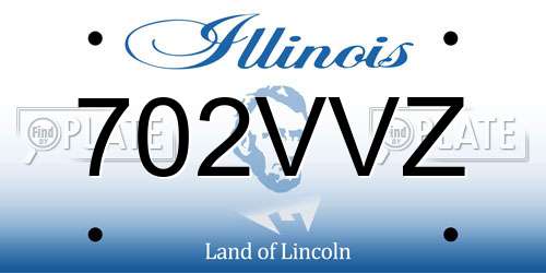 702VVZ Illinois License Plate