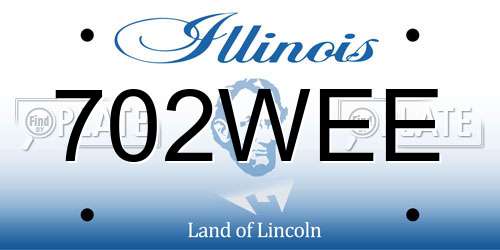 702WEE Illinois License Plate