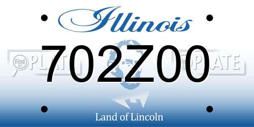 702Z00 Illinois License Plate