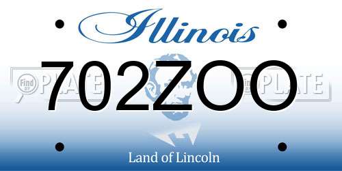 702ZOO Illinois License Plate