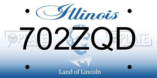 702ZQD Illinois License Plate
