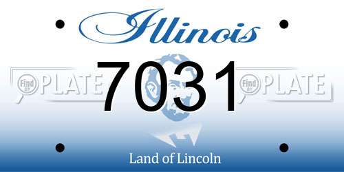7031 Illinois License Plate