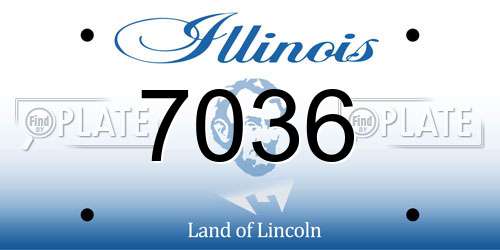 7036 Illinois License Plate