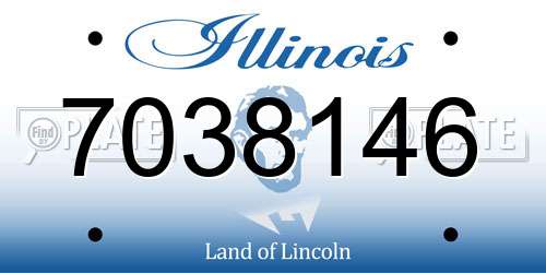 7038146 Illinois License Plate