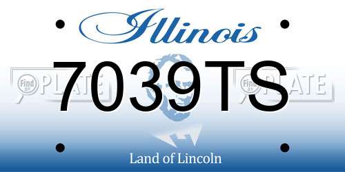7039TS Illinois License Plate