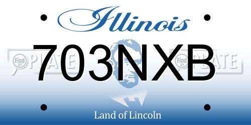 703NXB Illinois License Plate
