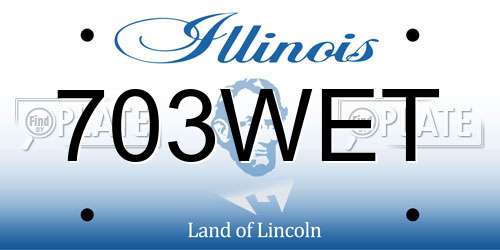 703WET Illinois License Plate