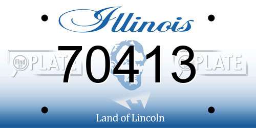 70413 Illinois License Plate