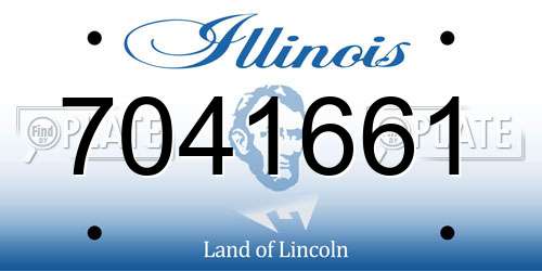 7041661 Illinois License Plate