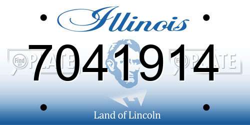7041914 Illinois License Plate