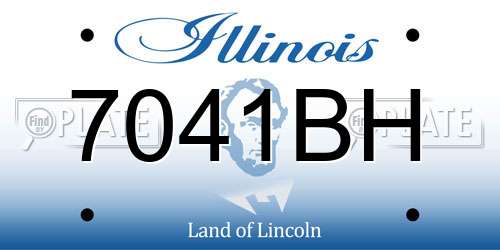 7041BH Illinois License Plate