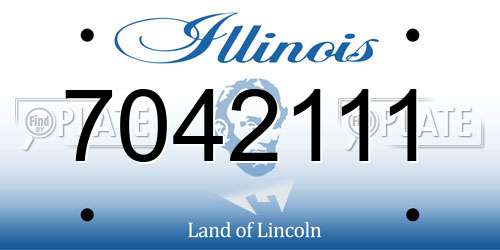 7042111 Illinois License Plate