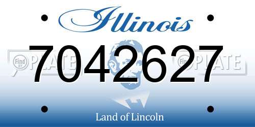 7042627 Illinois License Plate