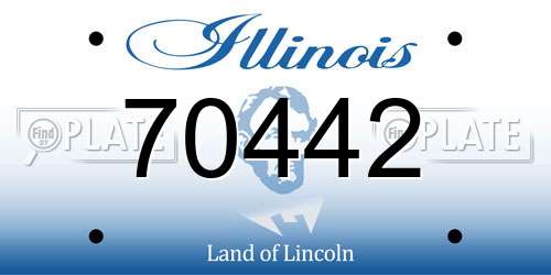 70442 Illinois License Plate