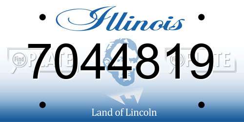 7044819 Illinois License Plate