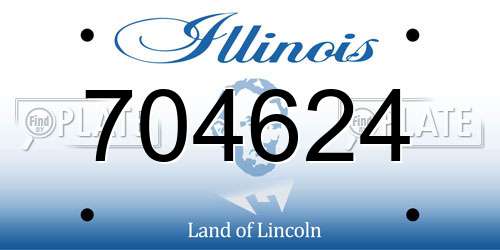 704624 Illinois License Plate