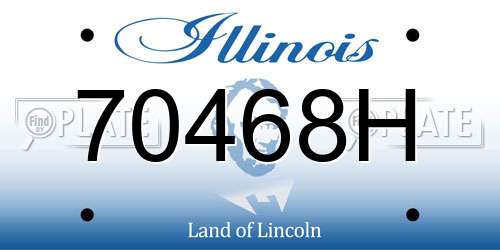 70468H Illinois License Plate