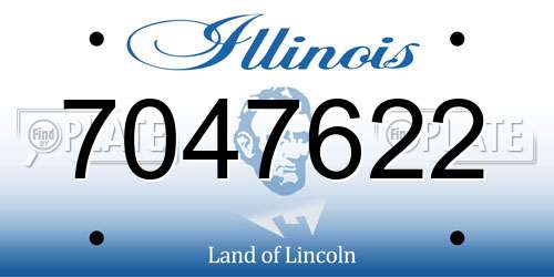 7047622 Illinois License Plate