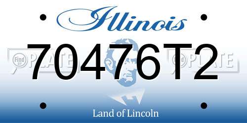 70476T2 Illinois License Plate