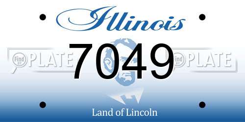 7049 Illinois License Plate