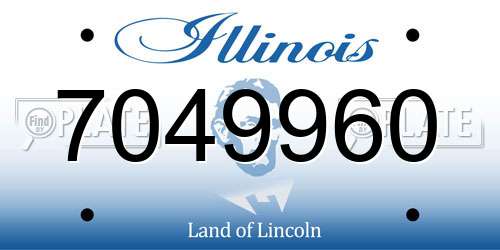 7049960 Illinois License Plate