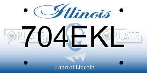 704EKL Illinois License Plate