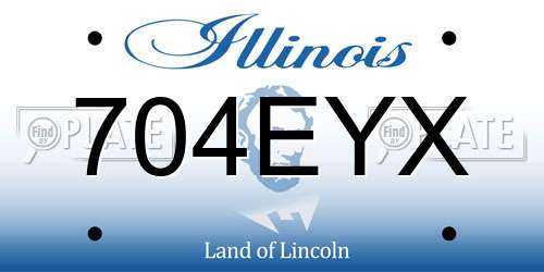 704EYX Illinois License Plate