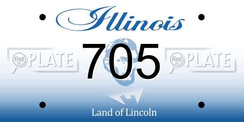 705 Illinois License Plate